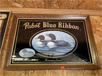 Vintage Pabst Blue Ribbon Framed Picture