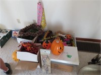 Halloween and flower decorations