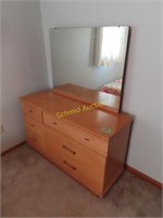 vintage blond full bedroom set dresser with