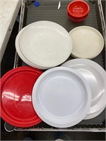 Plastic bowls and plates