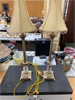 Lamps with fringed shades