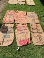 vintage burlap Feed and Seed sacks