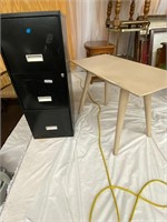 File cabinet, White wooden table