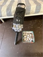 Golf ball grabber and balls