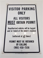 Visitor Parking Only Street Sign (12" x 17 3/4")