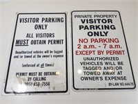 Visitor Parking Only Street Signs (x2)