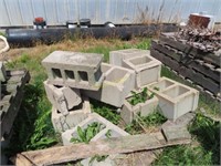 Stack of cement blocks