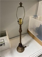 Metal with brass finish look table lamp