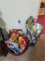 Basket & Trash Can with Magazines (BR1)