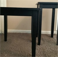 Two Black Side Tables