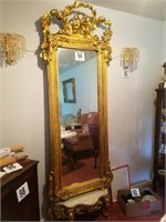 Carved Pier Mirror & Stand (LR)