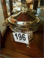 Silver Plate Covered Casserole (LR)