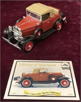 1931 Chevy Sports Cabriolet Scaled Model Car