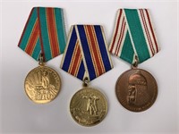 3 Russian Anniversary Medals