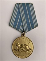 Russian Medal for Rescuing People From Drowning