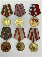 6 Russian Military Anniversary Medals