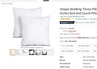 Utopia Bedding Throw Pillows Insert Pack of 2