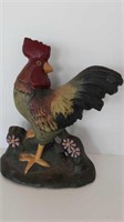 Cast rooster doorstop