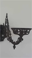 Vintage wall mount candle brackets