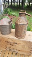 Vintage galvanized can lot