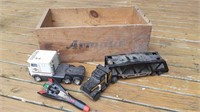 Armour box and toys