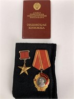 Order of Lenin and Hero of Labour Hammer and
