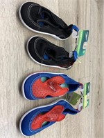 2 pairs kids swim shoes size 7-8