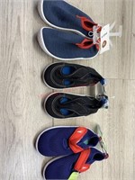 3 pairs kids swim shoes size 9-10