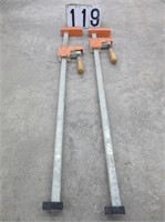 Pair 36" Jorgensen cabinet master clamps