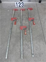 3 41" Bessey wood bar clamps
