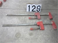 Pair of 24" Bessey wood bar clamps