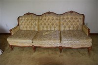 Tufted Back  Carved Matching Sofa (Measures 7ft x