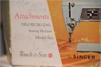 Singer Sewing Machine with Cabinet and Book and