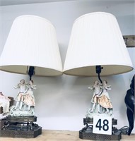 'English Gentry'  PAIR OF VINTAGE LAMPS