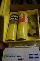 Mapp Gas Torch and Tanks, Goggles, Funnel, Misc.