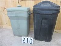 2 Trash receptacles