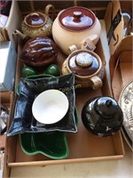 Earthenware Bean Pots and Serving Pieces