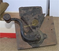 Coffee Grinder, WWI Era Spats, Box of Wooden