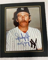 Signed Sparky Lyle photograph 12” x 10”