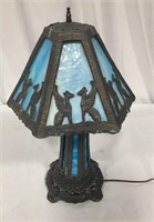 Marble Glass Table Lamp 22”