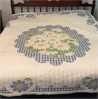 Cross stitched quilt 81" x 95"