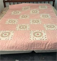 Cross stitched quilt 65" x 88"