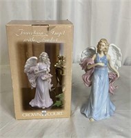 Grown Court Porcelain Angel with Basket 9.5”