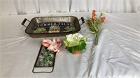 Floral decor & tray