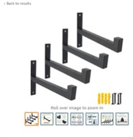4 PCS 8-INCH HEAVY DUTY SHELVING SUPPORTS WITH LIP