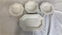 Independence Ironstone 3 8” bowls & 13” platter