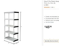 HDX 5-Tier Plastic Storage Shelving Unit