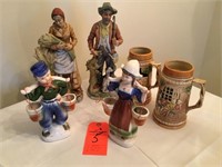 4 figures & steins