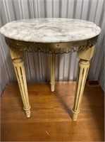 VINTAGE MARBLE TOP SMALL TABLE
