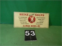 Heinz Soup Sign 7" X 15" Metal